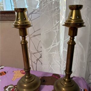 Elegant Brass Candle Holders